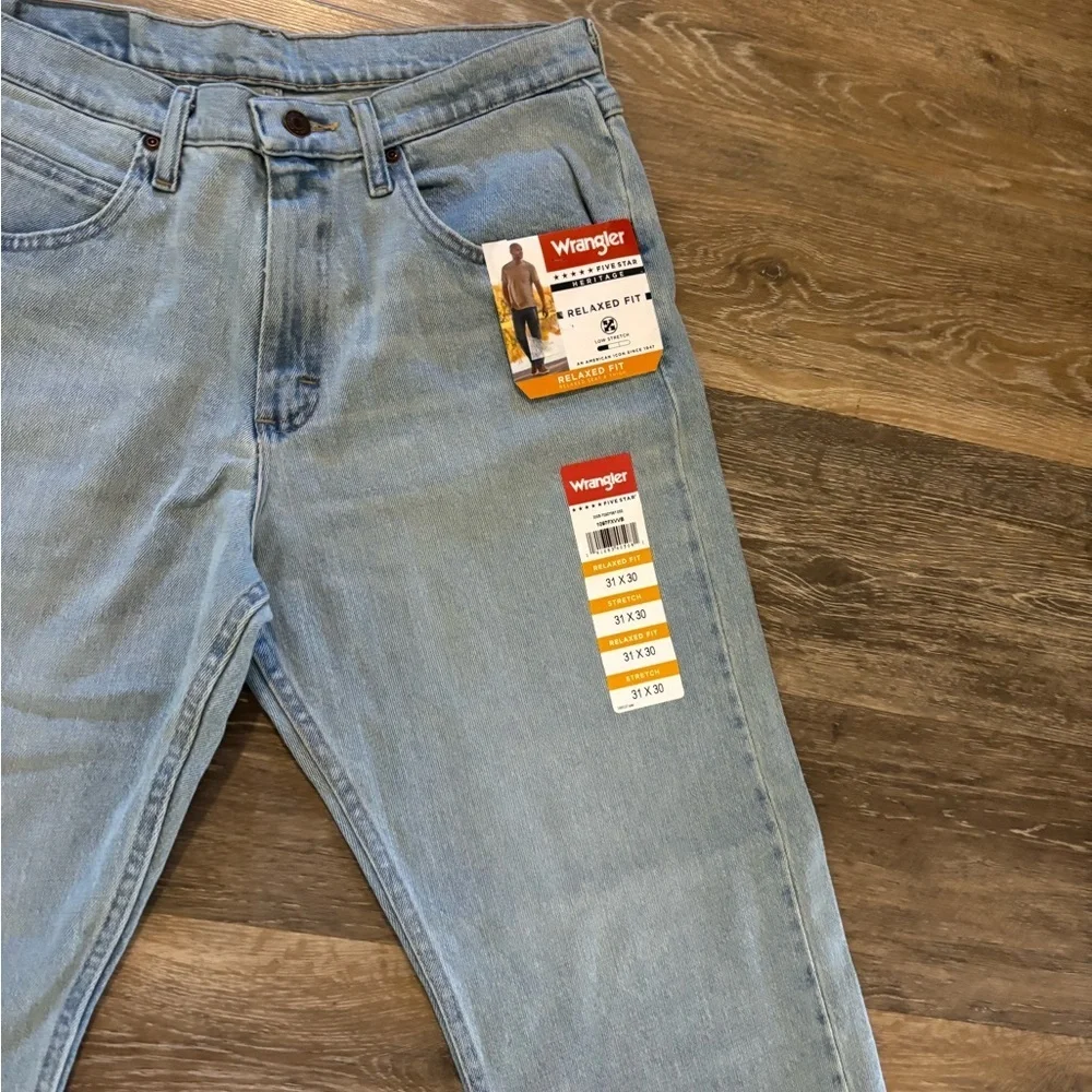 Men's Wrangler Light Blue Relaxed Fit Jeans Sz 31X30